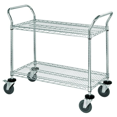 Quantum Storage Systems Cart, Bussing Utility Transport, Metal Wire In Stainless Material