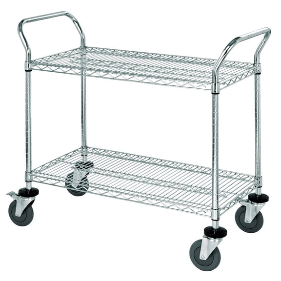 Quantum Storage Systems Cart, Bussing Utility Transport, Metal Wire In Stainless Material