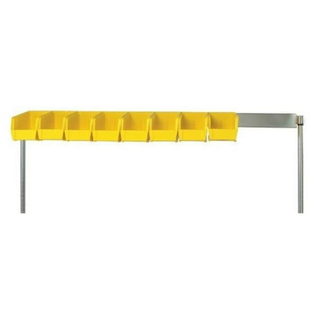 Wire Shelving Plastic Storage Bin Rail Holder, 48 in.