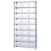 Wire Shelving Shelf Bin System - 24 Bins