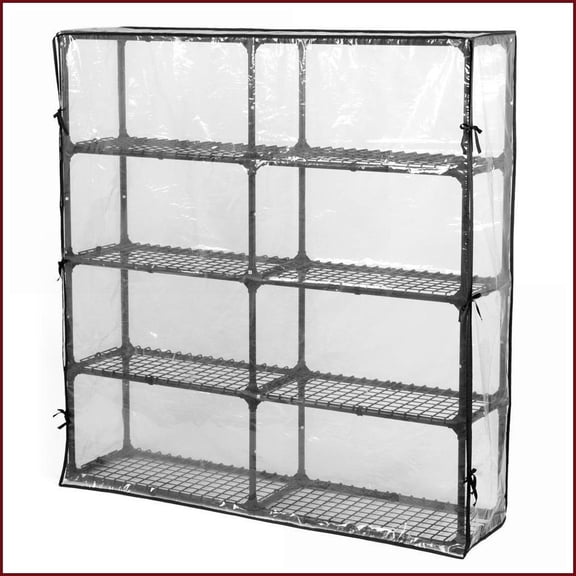 Wire Shelving Units, 5-Shelf 2-Pack Heavy Duty with Dust Cover | Black Steel