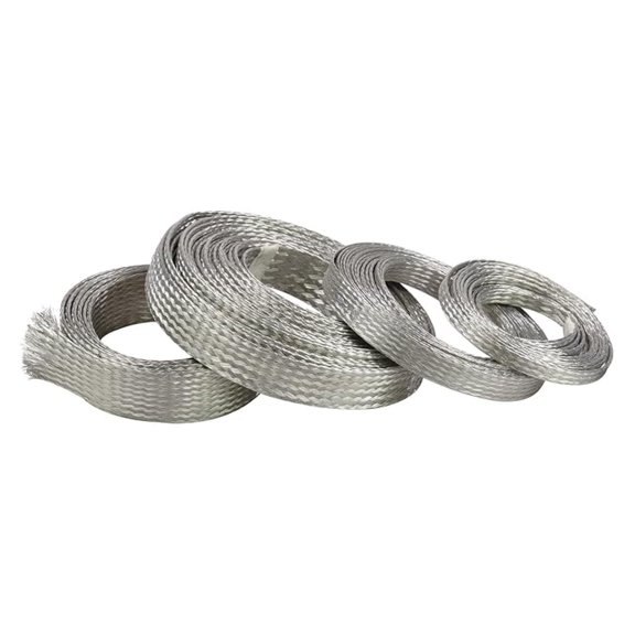 Wire Shielding Sleeve EMI RFI ESD Tinned Copper Metal Braid Ground Strap Electronics Cable Wrap Mesh Interference Screening (11/16 inch - 19ft)