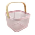 thumbnail image 1 of Wire Storage Basket with Wooden Handle, Ventilated Metal Mesh Fruit and Vegetable Basket, Portable Iron Organizer for Kitchen Countertop, Pantry, and Dining Table, 1 of 8