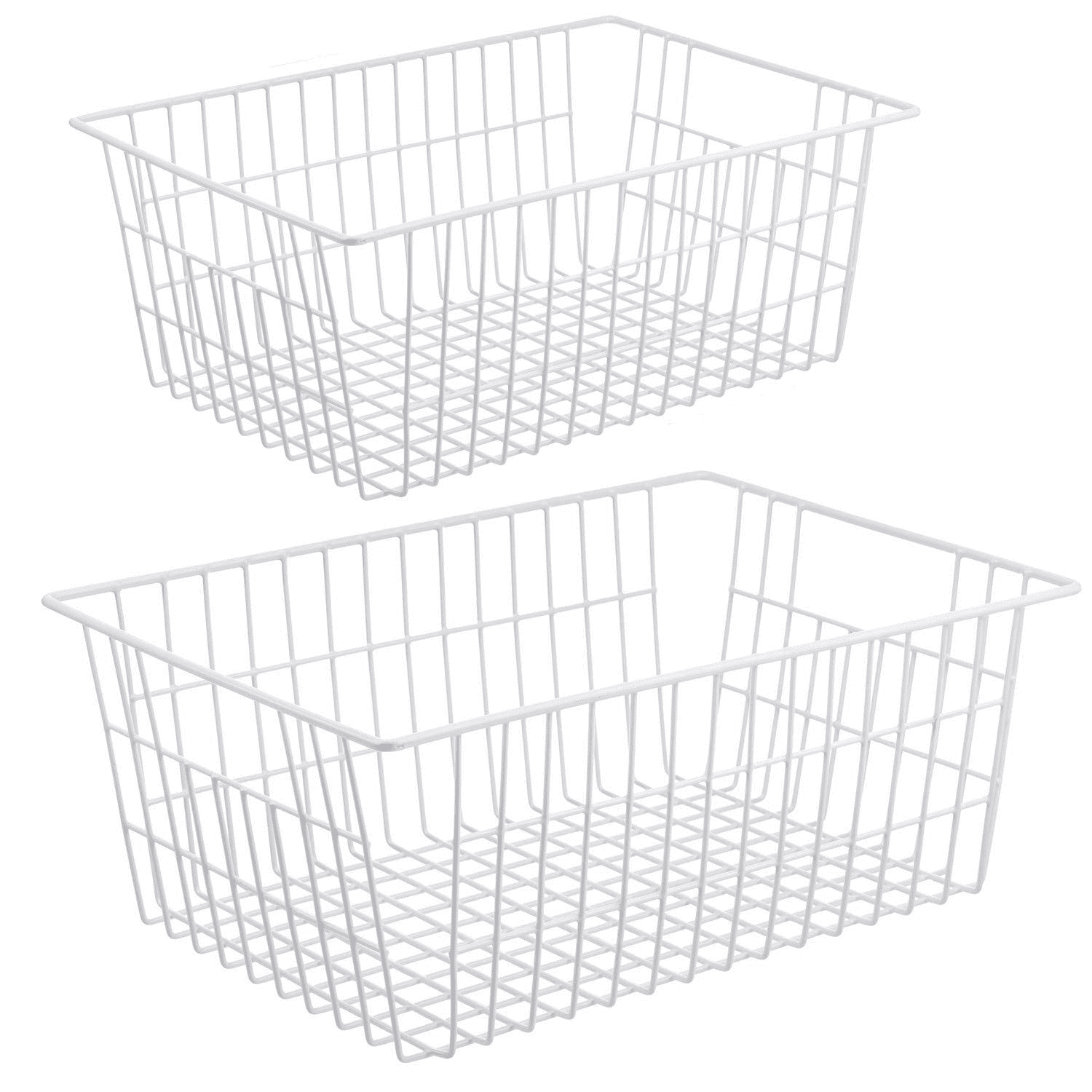 Design Ideas White Wire Freezer Storage Baskets