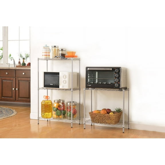 Wire Storage Shelves, 5 Tier Metal Garage Tower Racks and Shelving, Kitchen Racks Storage Shelves for Garage, Heavy Duty Storage Shelves, Multipurpose Kitchen Storage Racks Storage Shelves, S10138