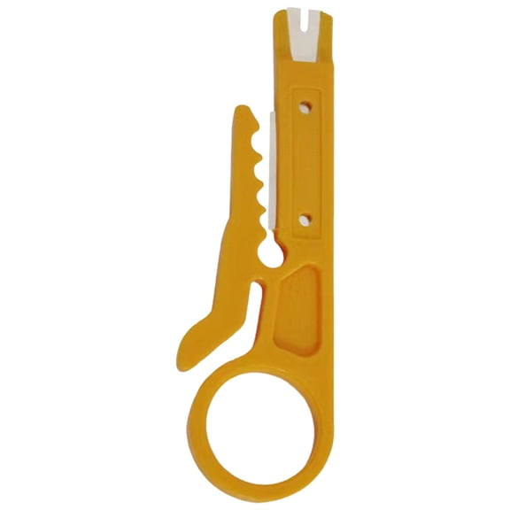 Wire Stripper Cable Cutter, Oimcto Network Crimping Tool, Yellow, Multifunctional for Stripping, Cutting, Crimping & Punching, Ergonomic Handle for Electrical Work, 1 Pc