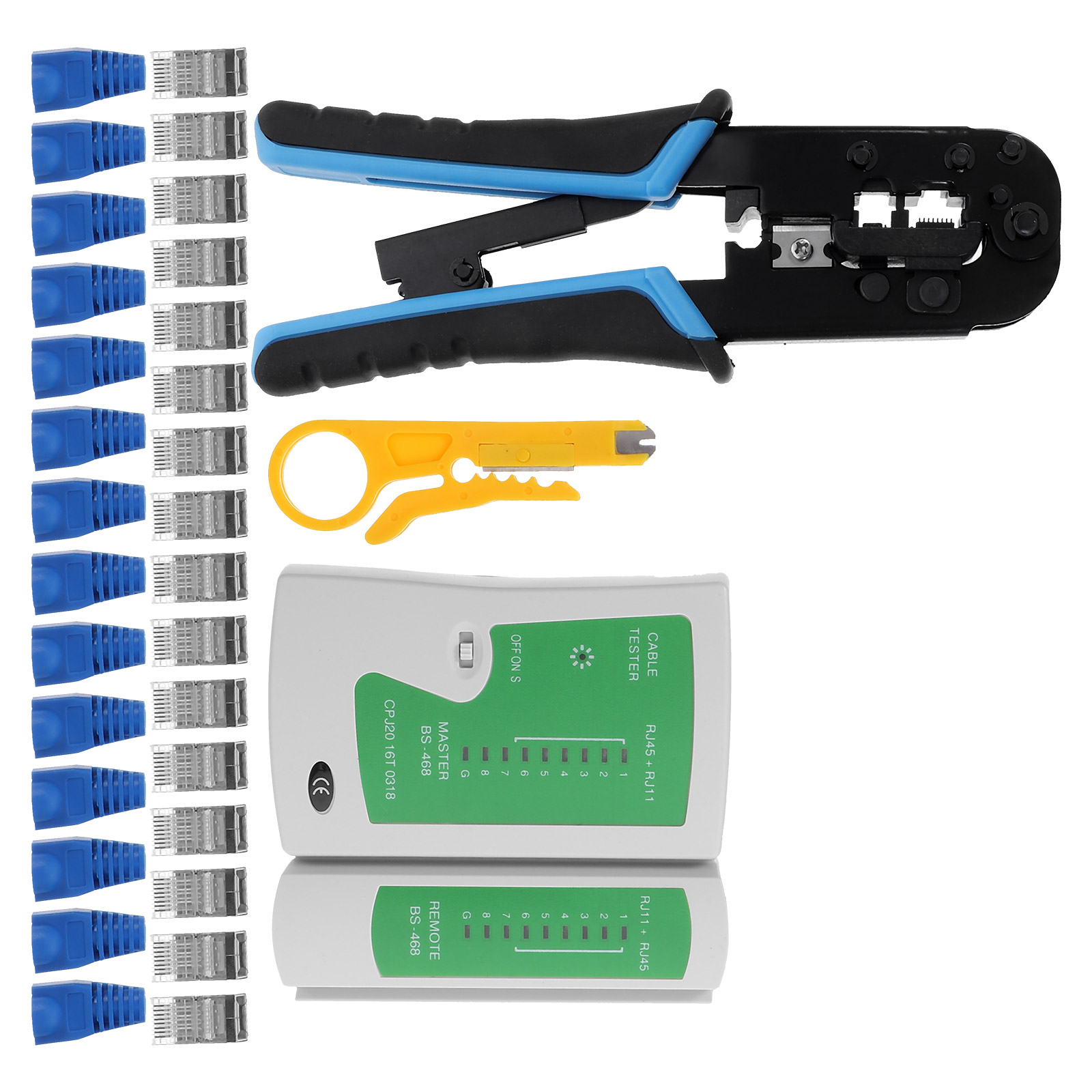 Wire Stripper Cat6 Crimping Tool Cable Rj45 Pass Through