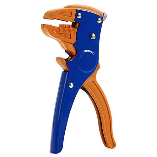Wire Stripper and Cutter, Professional Quick Strip Automatic Wire Stripper, 2 in 1 Adjustable Electrical Cable Wire Stripping Tool&Eagle Nose Self-Adjusting Wire Pliers (7-Inch), Blue