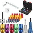 thumbnail image 1 of Wire Stripper for Drill, Wire Stripping and Twisting Tool for AWG 14-12-10-8-6 Gauge, Wire Twister Tool for Drill, 8 in 1 Quickly Drill Wire Stripping Professional Electrician Tools Set, 1 of 7