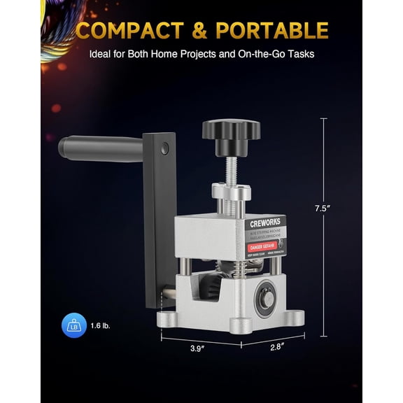 Wire Stripper Machine, 0.06"-1" Manual Wire Stripping Machine, Drill Compatible Copper Wire Stripping Tool for Scrap Wire with 2 Feed Hole Plates, Wire Stripper Power Tool for Cable Recycling