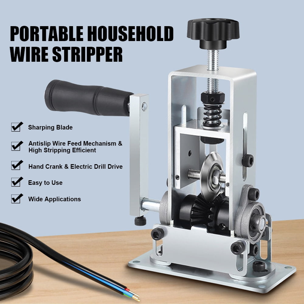 Wire Stripper,Use With Crank Support Portable Wire 1-25mm Cable Wire With Hand Manual Wire Drill Portable Support Use 1-25mm Drill Tool 1-25mm Use Drill Support Tool With Cable With Tool Drill Manual