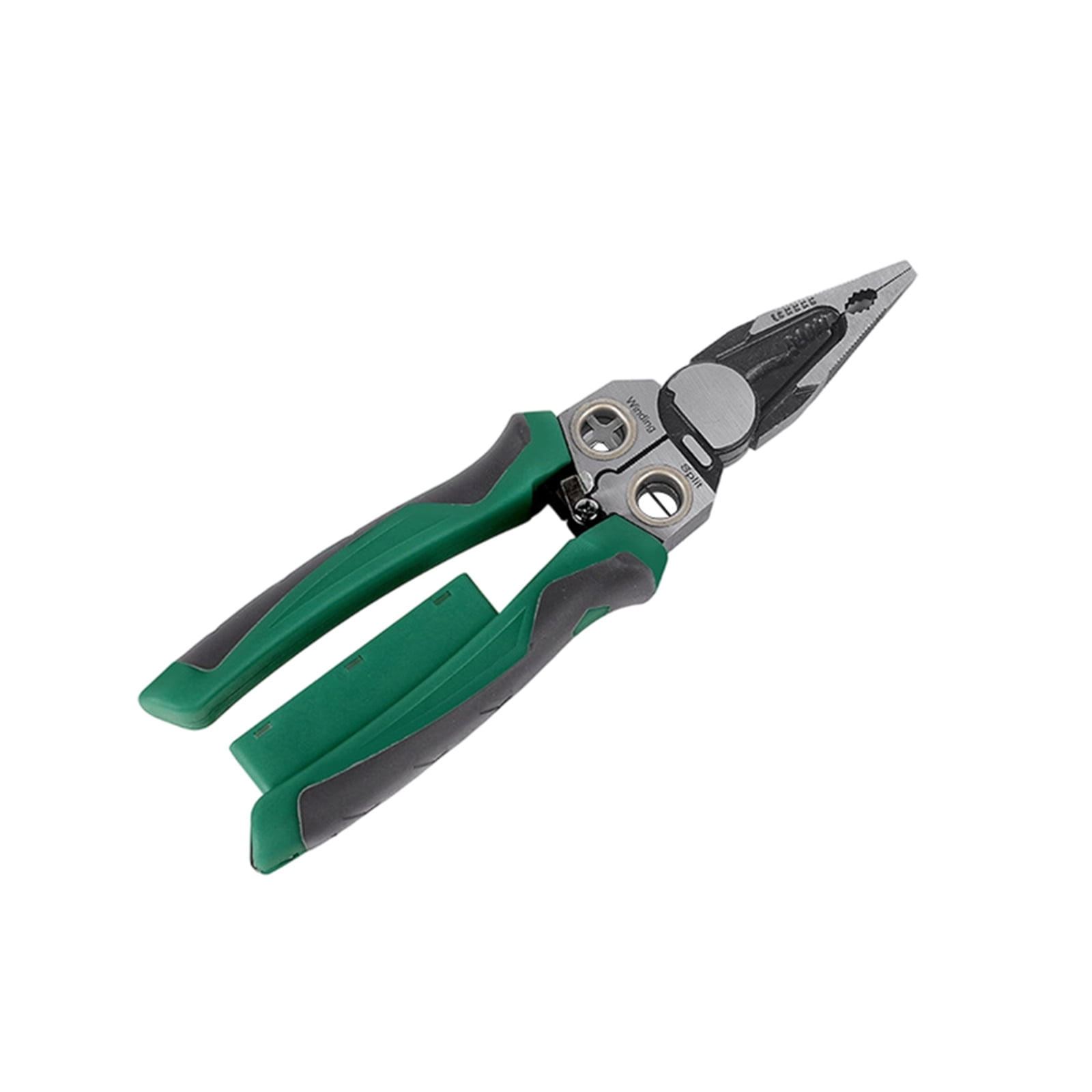 Wire Stripper with Voltage Tester, 8-in-1 Heavy Duty Electrical Pliers, Multi Function Needle Nose Wire Cutting Stripping Crimping Tool for Home Repairs A
