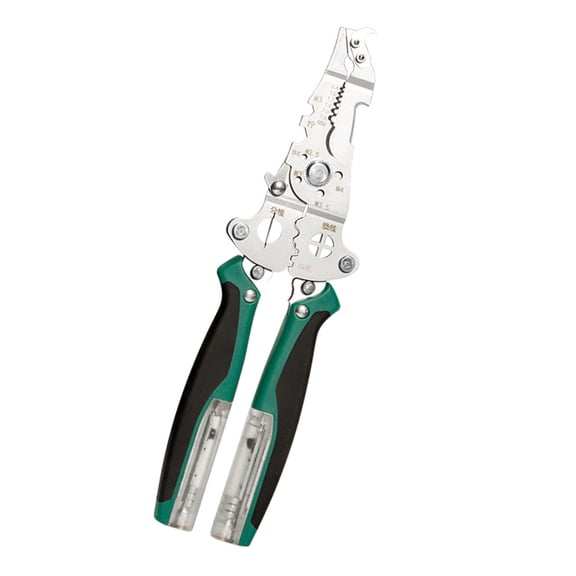 Wire Stripper Wire Stripping Tool with Electricity Tester Cable Cutter with Plier Crimper Splitting Wire Stripper