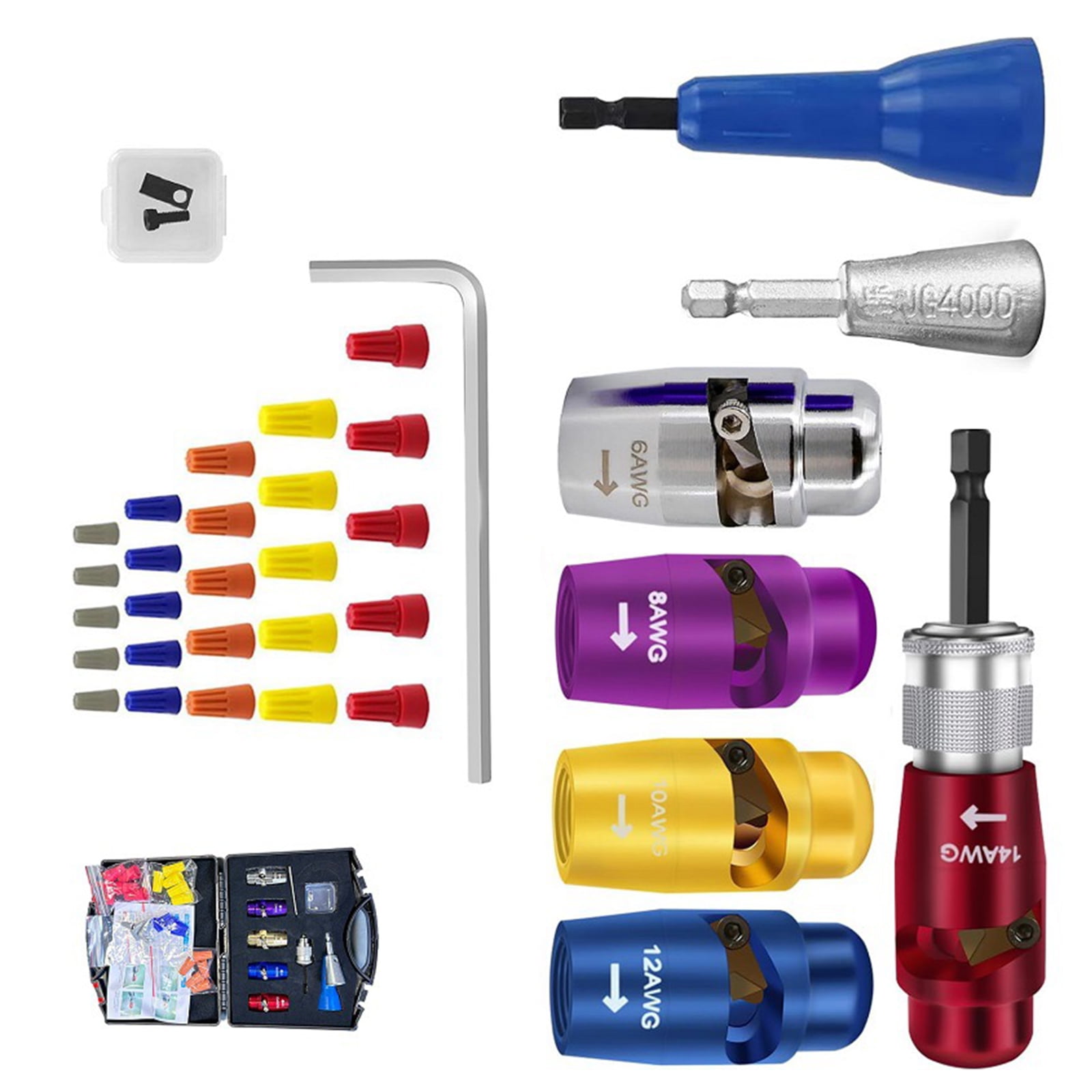 Wire Strippers Cable Peeling And Twisting Combination, For Cable Cord Management Easy to Use Electric Drill Attachments