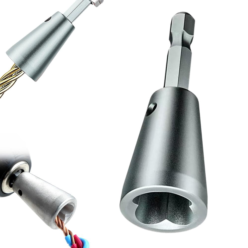 Wire Stripping And Twisting Tool, 2024 New Wire Twister Tool for Drill Automatic Wire Stripper Cable Wire Connector Tool, Hex Shank Cable Wire Twisting Tool for Electrical Power Drill (Original 1Pcs)