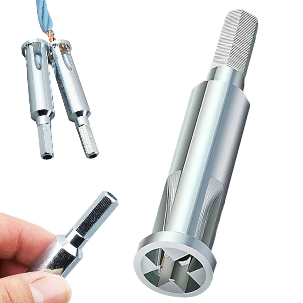Wire Stripping And Twisting Tool, 2024 New Wire Twister Tool for Drill Automatic Wire Stripper Cable Wire Connector Tool, Hex Shank Cable Wire Twisting Tool for Electrical Power Drill (Original 1Pcs)
