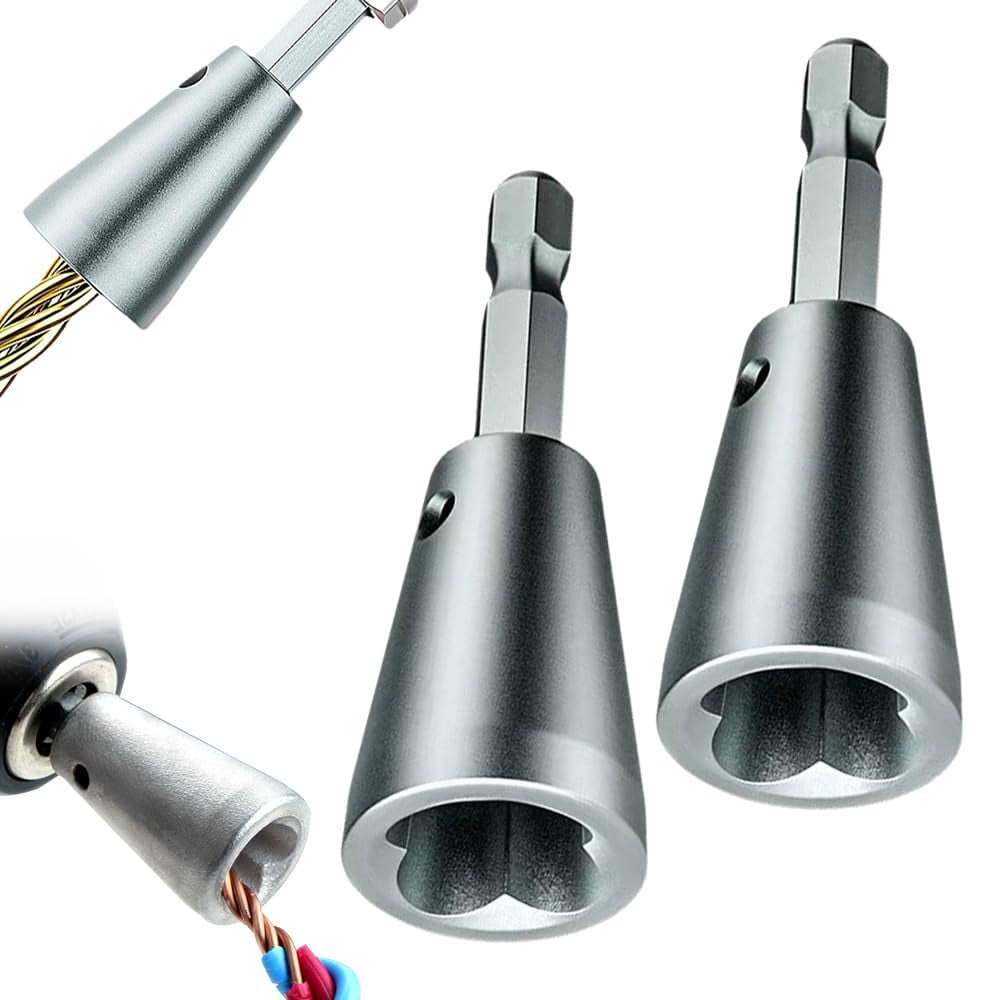 Wire Stripping And Twisting Tool, 2024 New Wire Twister Tool for Drill Automatic Wire Stripper Cable Wire Connector Tool, Hex Shank Cable Wire Twisting Tool for Electrical Power Drill (Original 1Pcs)