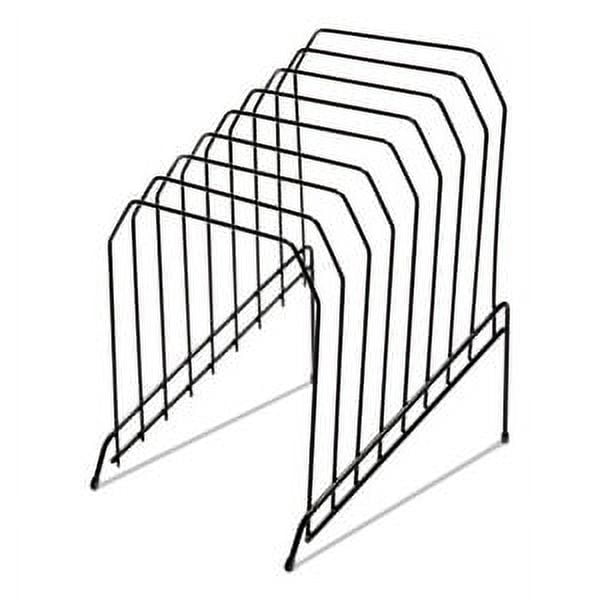 Black Wire Tiered File Sorter with 8 Sections