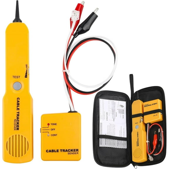 Wire Tracer Tone Generator and Probe Kit, Kvago Cable Tracker, Cable Finder with RJ11 Plug, Cable Tester, Circuit Continuity Tester