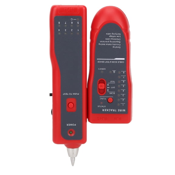 Wire Tracker Multifunctional RJ11 RJ45 Network Cable Tester and Finder for Telephone Line Collation, Continuity Testing, and Metal Wire Detection (9.0 x 5.5 x 1.5 in / 23.0 x 14.0 x 4.0 cm)