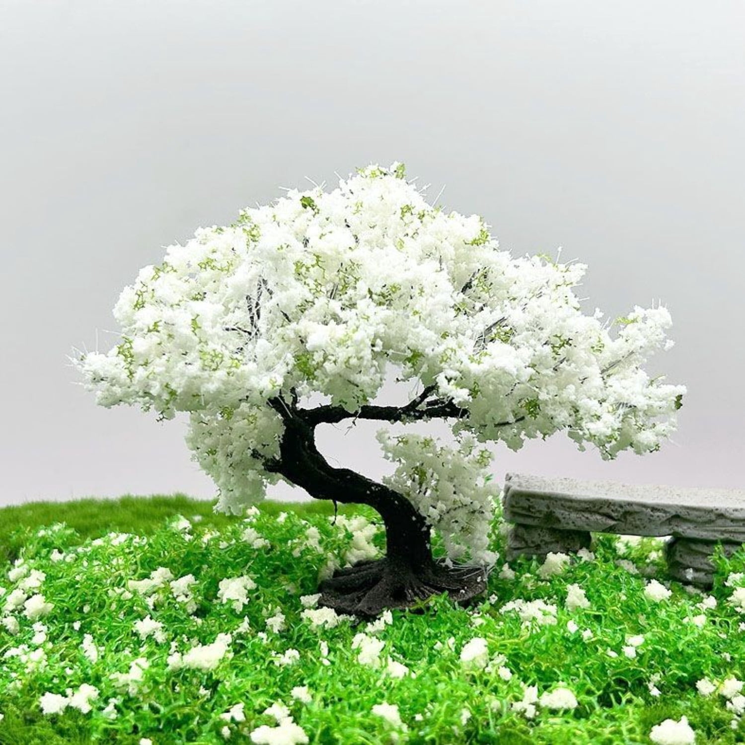Wire Tree Model with Base Handmade DIY Bonsai Ancient Style Miniature ...
