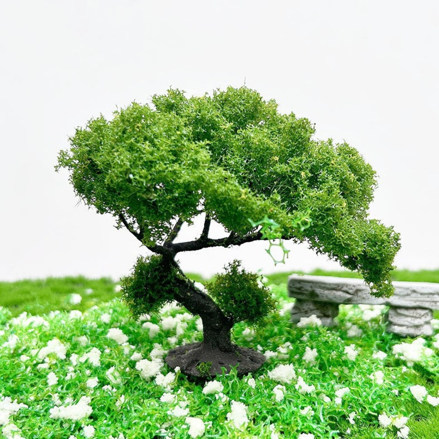 Wire Tree Model with Base Handmade DIY Bonsai Ancient Style Miniature ...
