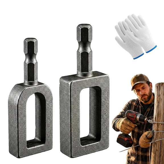 Wire Twister Tool for Drill, Alloy Steel Heavy Duty Wire Twister for Drill with 1/4" Hex Shank, Professional Wire Twisting Tool for Fencing, Rebar Tying, and Construction