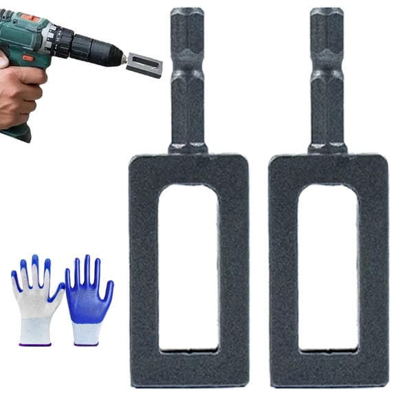 Wire Twister Tool for Drill, 2-Pack 6mm Hex Shank Wire Twister Bit, Wire Binding Tool for Fence Installation, Construction & Agricultural Use