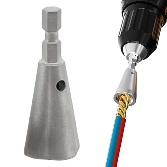 Wire Twister Tool for Drill - Hex Shank Cable Wire Twisting Tool with Connector - Electrical Drill Attachment for Fast Easy Wire Splicing - 1 Pack