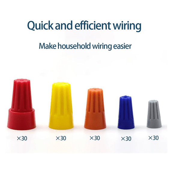 Wire Twister Tool for Drill, WireNut Twister Wire Nuts Assortment Kit,3 WireNut Twister for Drill + 150pcs Wire Caps