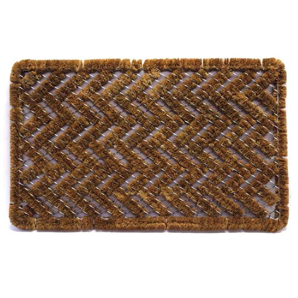 Wire Weave Scraper Door Mat, Basket Weave Floor Doormat, Rectangle in