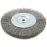 Wire Wheel, 8-Inch, Crimped, 5/8-Inch Arbor, Wide Face.014-Inch
