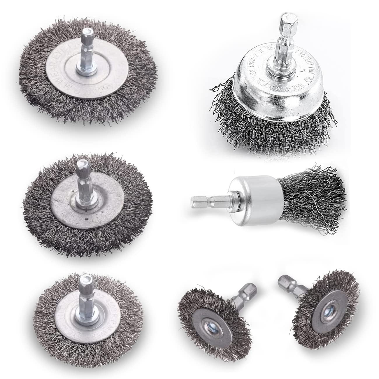 Wire Wheel Brush Drill Set for Removing Rust, Abrasive Wire Wheel for