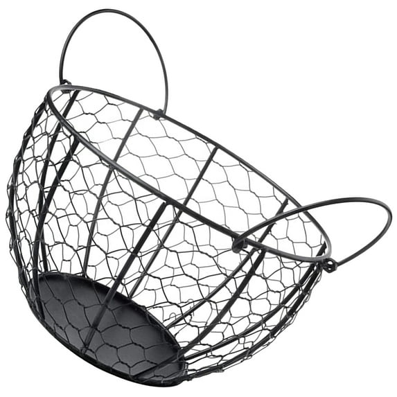 COSMOBETTY Metal Basket Iron Black 1Set 7.9X7.9X4.7In