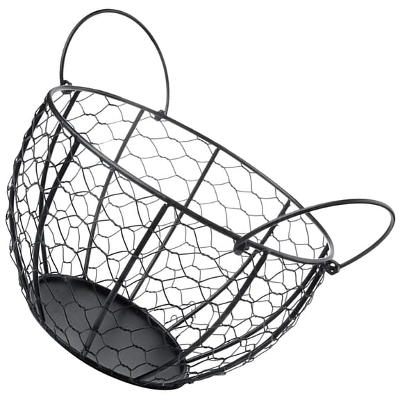 COSMOBETTY Metal Basket Iron Black 1Set 7.9X7.9X4.7In