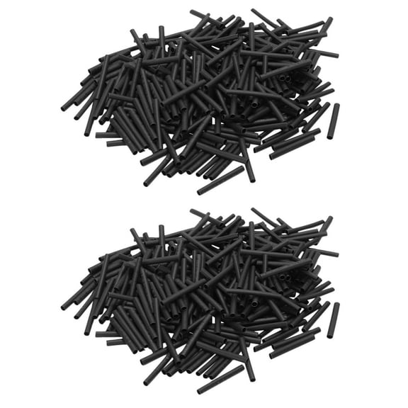 Wire Wrap Sleeve 2mm Dia 30mm Long Heat Shrink Tubing 560Pcs Black