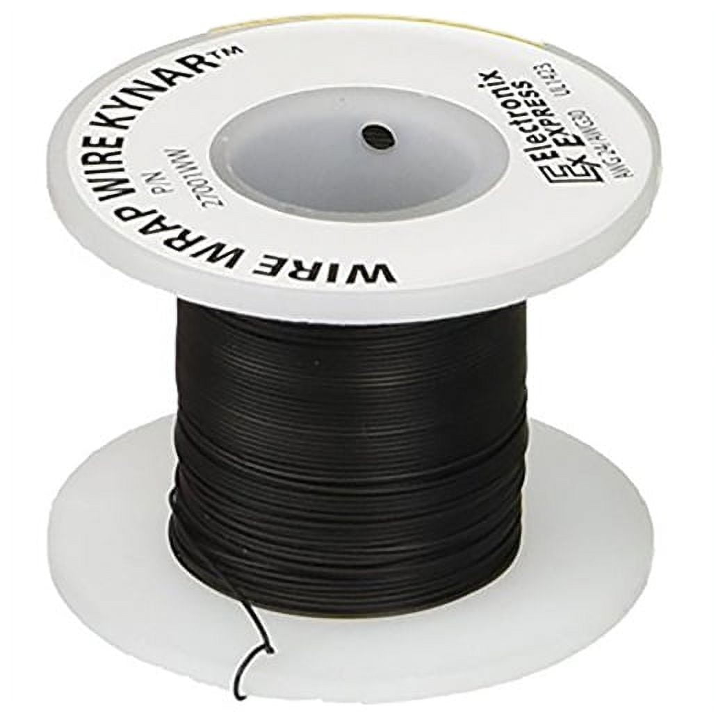 Wire Wrap Solid Kynar Wire 30 Gauge (Black, 100 feet) 