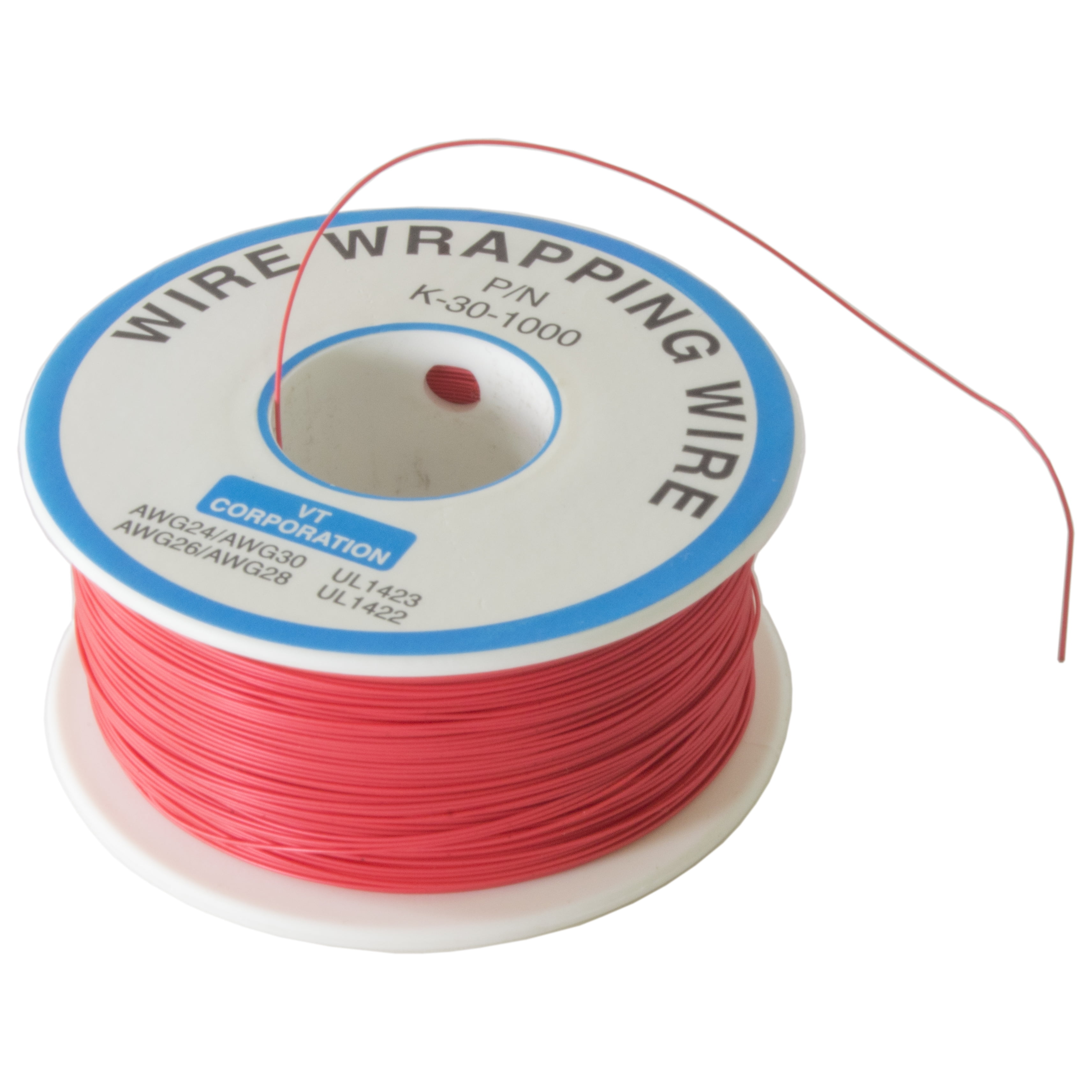 Wire Wrap Solid Kynar Wire 30 Gauge (Red, 1000 feet) - Walmart.com