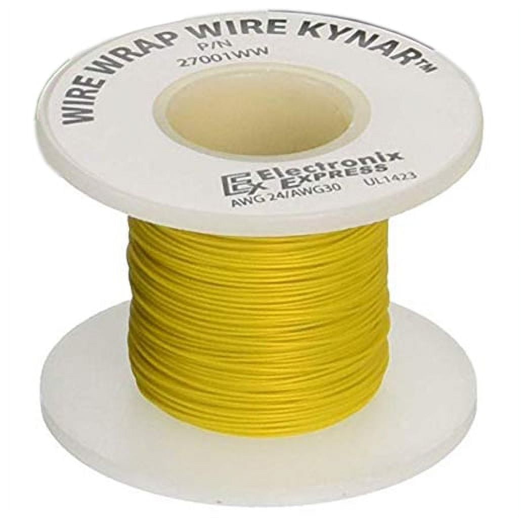 Wire Wrap Solid Kynar Wire 30 Gauge (Yellow, 100 feet)