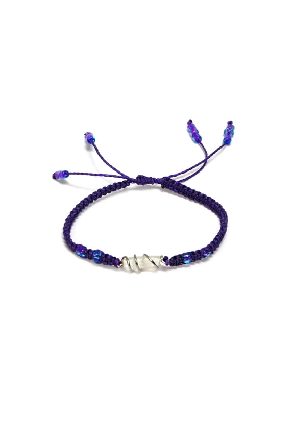 Wire Wrapped Clear Quartz Crystal Healing Gemstone Macramé Braided String Adjustable Pull Tie Bracelet - Handmade Jewelry Boho Accessories