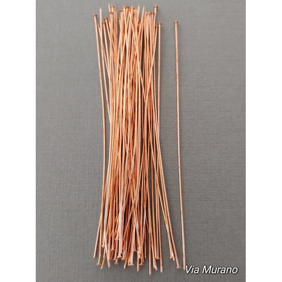 Wire Wrapper Head Pins 3" 24 GaugeCopper (Pack of 50) Made in USA. Use with our Snapeez Jump Rings!