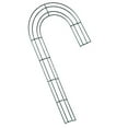 thumbnail image 1 of Wire Wreath Frames Candy Cane Design Durable for Holiday Decor, 1 of 8