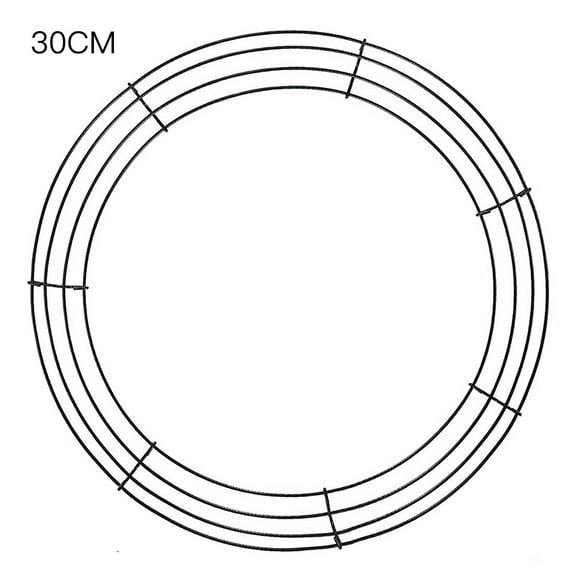 Wire Wreath Frame Christmas Holiday Metal Wire Ring Valentines Decorations for Floral Arrangements Craft DIY-30CM