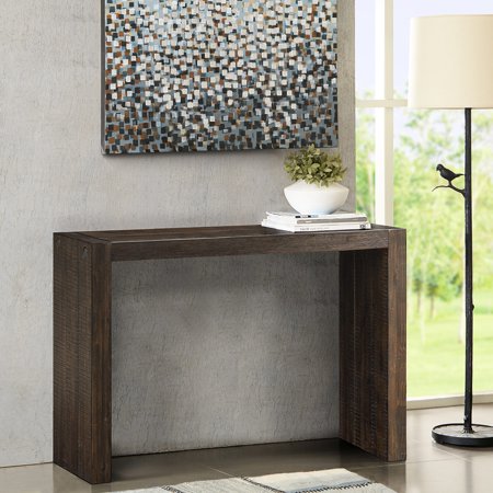 Wire - brushed Distressed Wood Console - Suitable for Kitchen, Space - Saving Solution