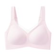 thumbnail image 1 of Wire-free V-neck Mesh Comfortable Soft Support T-shirt Bra Plus Size Cup, 1 of 2