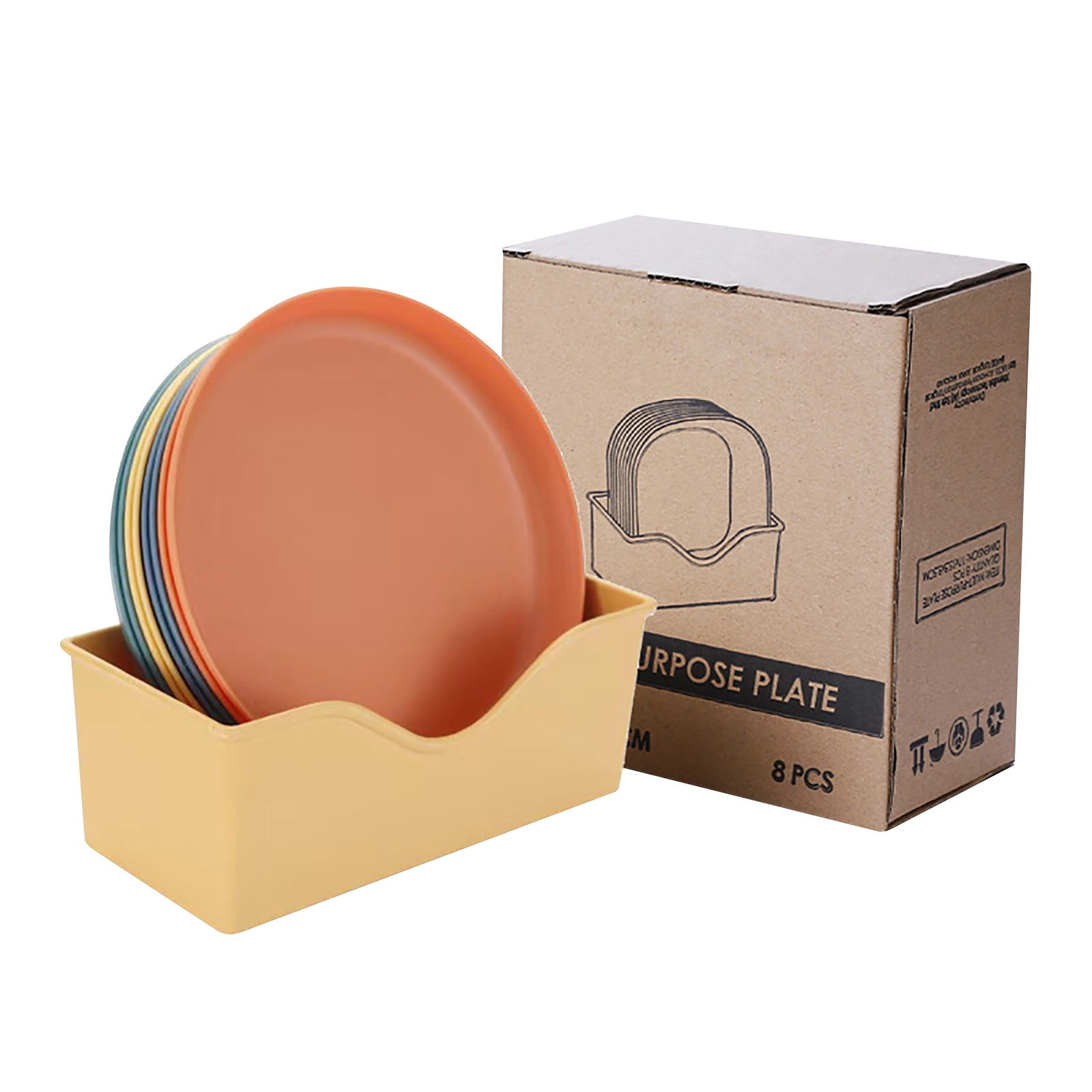 Wire round for Storage Reusable Plates Set Of 9 Dishwasher & Microwave