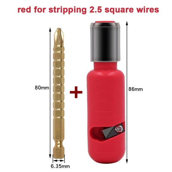 Wire stripper,Drill Wire Drill Driver Wire Wire Dsfen Wire Cable Wire Twirltide Red Wire Siuke Handheld Wire Stper Wire Red red for stripping 2.5 wires