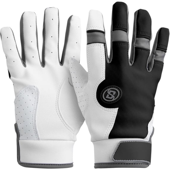 Wire2wire Adult Tournament Batting Gloves Black/White Small