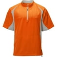 thumbnail image 1 of Wire2wire Men's Performance Short Sleeve Baseball Cage Jacket Orange/Grey L, 1 of 9