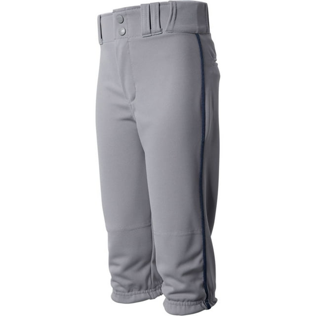 Wire2wire Youth Tournament Piped Knicker Baseball Pant Grey/Navy M